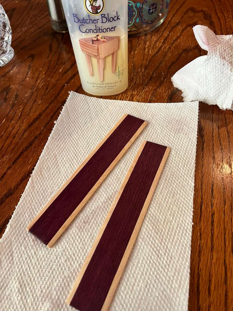 Treat with butcher block conditioner